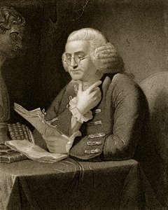 Benjamin Franklinin muotokuva, kaiverrettu Thomas B. Welch (1814-74)